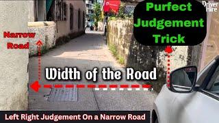 Left Right Car Judgement on Narrow City Road| left right judgement narrow lane #driving