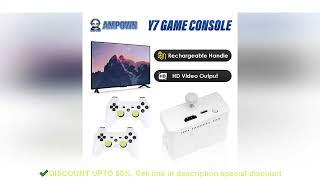 Ampown Y7 Video Game Console Linux System 256G Built 12000 Games Rechargeable Wireless Handle Low