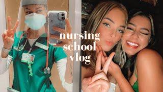 NURSING SCHOOL VLOG | ICU clinical, nursing lecture + getting my hair done