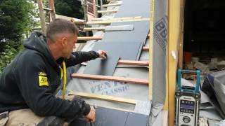 How to fix the eaves course of a 600 x 300 man made slate. Eternity slate eaves corse fixing