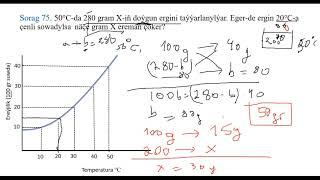 Himiya meseleler 73-83 soraglar Tema: Ereýjilik (Solubility)