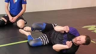 BJJ No Gi framing concept prior to side control - several sweeps to a crucifix submission (1 of 4)