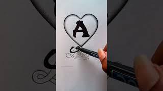 Drawing 'I Love You A' in just seconds!"#shorts #shortsfeed #youtubeshorts #art