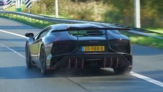 Lamborghini Aventador with Valvetronic Exhaust - LOUD Accelerations & Flames!