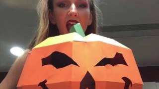 Wintercroft low poly halloween pumpkin head time lapse