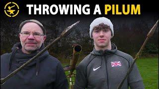 Throwing a Pilum - How far can a Pro throw?