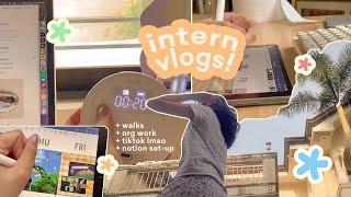 ️ intern vlogs | morning routine, notion-setup, reading & org work! ft. TIJN