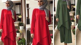 Moss Krep Kumaş Tunik Pantolon Takım