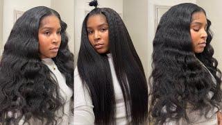 SUPER FULL BUT NATURAL KINKY STRAIGHT VPART + STYLING | VERSATILE AFFORDABLE WIG FT. WIGGINS HAIR