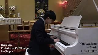 Ryan Yan, "Prelude Op. 45" by Chopin