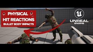 Physical Hit Reactions in Unreal Engine 5 (Test by DNMN) Euphoria Ragdoll Bullet Body Impacts