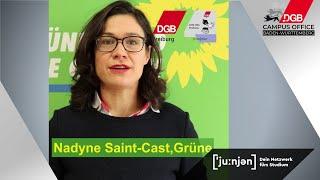 Nadyne Saint-Cast (Grüne) | DGB HSG Freiburg: Video-Aktion zur Landtagswahl