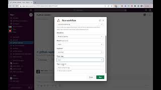 Run GitHub Actions workflows in Slack
