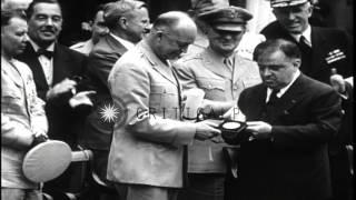 President Eisenhower, General of Allied army, honored by citizens of New York. HD Stock Footage