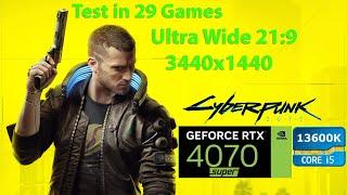 GeForce RTX 4070 Super 12 GB | i5 13600k | Benchmark in 29 Games at Ultra Wide 21:9 3440x1440