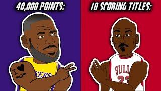 40,000 Total Points VS 10 Scoring Titles: What is Harder to Achieve? #nba