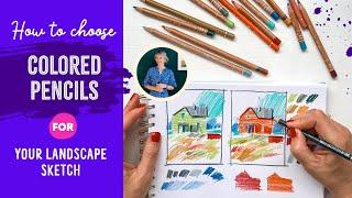 Essential for beginners: How to choose colored pencils for a landscape sketch