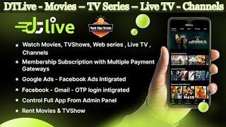 DTLive - Movies  TV Series Live TV  Channels - Android app - Tech Tips Tricks - 2024