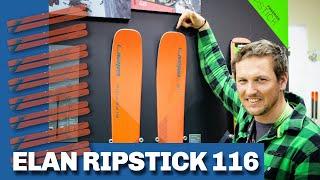 Elan Ripstick 116 (2021): asymmetrical freeride ski for powder