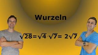 Wurzeln - Teilweises Wurzelziehen, mit Aufgaben+Lösung