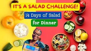 14 DAY SALAD CHALLENGE | GROCERY HAUL | WEIGHT LOSS UPDATE