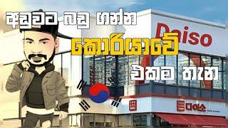 කොරියාවේ මේ වගේ බඩු මෙච්චරටම ගනන් අඩුවට.... | DAISO Shopping in Korea | Korean Vlog