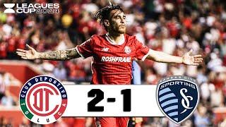 Toluca vs Sporting KC 2-1 Resumen y Goles Completo | Leagues Cup 2024 HD