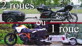 Remorque moto, une roue ou deux roues?