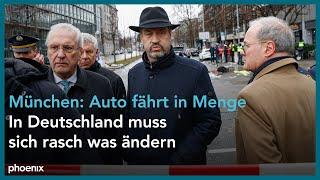 Zwischenfall in München: Statements von Markus Söder, Joachim Herrmann und Dieter Reiter | 13.02.25