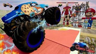 Monster Jam INSANE Monster Truck Crashes - BeamNG Drive | Griff's Garage