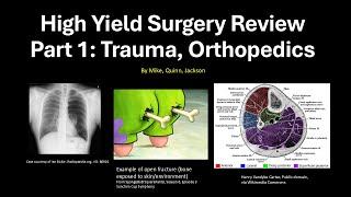 Surgery Shelf Review Part 1 (Trauma and Ortho)