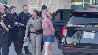 Caught on video: Woman arrested at Quarry Market Shopping Center after leading troopers on chase