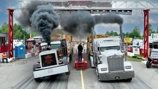 3,000HP Semi Trucks vs 120,000 Pound Trailers - DRAG RACING! (Great Lakes Big Rig Challenge)