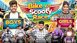 BIKE VS SCOOTY RACE CHALLENGE || Boys vs Girls || Sumit Bhyan