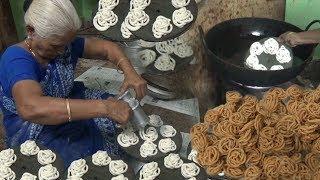 Grandma making old Staley Yummy Murukulu | Janthikalu | pindi vantalu