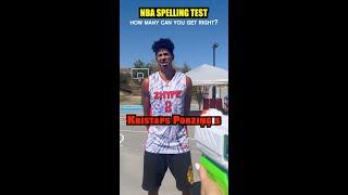 Watergun NBA Spelling Test!