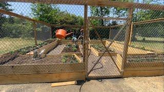 Our Dream garden with help from our homemade sawmill.