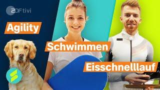 Die Sportmacher (Ganze Folge) - Hundesport Agility, Schwimmen und Eisschnelllauf | ZDFtivi