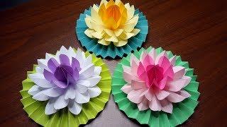 HOW TO MAKE EASY LOTUS FLOWER DIY PAPER LOTUS FLOWER CRAFT