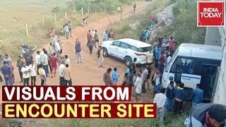 Hyderabad Rape Accused Killed In Encounter | First Visuals From The Encounter Site