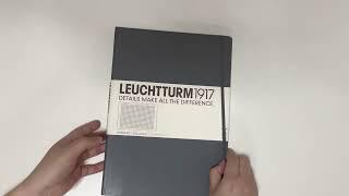 LEUCHTTURM1917 Master Slim A4+ - Squared Hardcover Notebook (Anthracite) - 123 Numbered Pages + ASMR