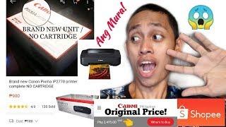 Unboxing Canon PIXMA iP2770 : Inkjet Photo Printer | SHOPEE ( Sobrang MURA! )