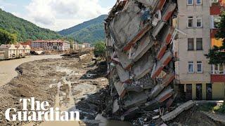 Turkey floods: drone footage shows widespread devastation in Bozkurt