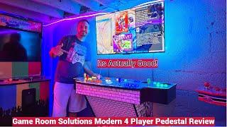 Game Room Solutions Modern Arcade 4 Player Pedestal Cabinet Full Review - Great with some Caveats!