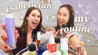 Esthetician Rates My K-BEAUTY Routine! 🫣 *I feel exposed*