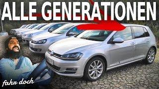 GOLF 1 bis GOLF 8 | ALLE VW GOLF GENERATIONEN IM CHECK | Fahr doch