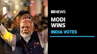 Prime Minister Narendra Modi claims victory in the Indian election | ABC News