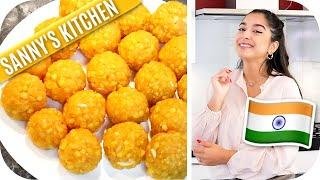 LADOO  SELBER MACHEN - INDISCHE SÜßIGKEIT aus KICHERERBSEN MEHL / BESAN LADOO REZEPT | Sanny Kaur