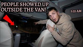 TERRIFYING SOLO CAMPING IN MY VAN AT HAUNTED FOREST - SOMEONE WAS OUTSIDE THE VAN! VERY SCARY