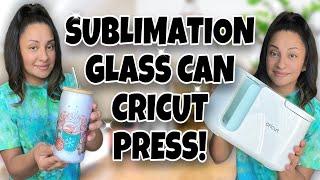 HOW TO SUBLIMATE A LIBBEY GLASS CAN IN CRICUT MUG PRESS!! 